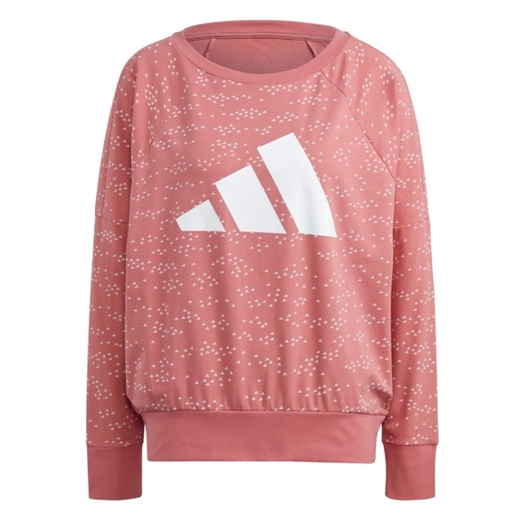 adidas Sweaters - Adidas Pink White Loose Pullover Sweatshirt, L